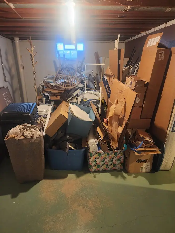 Roll-off dumpster container at job site for 8 Yard Dumpster Rental in Crystal City